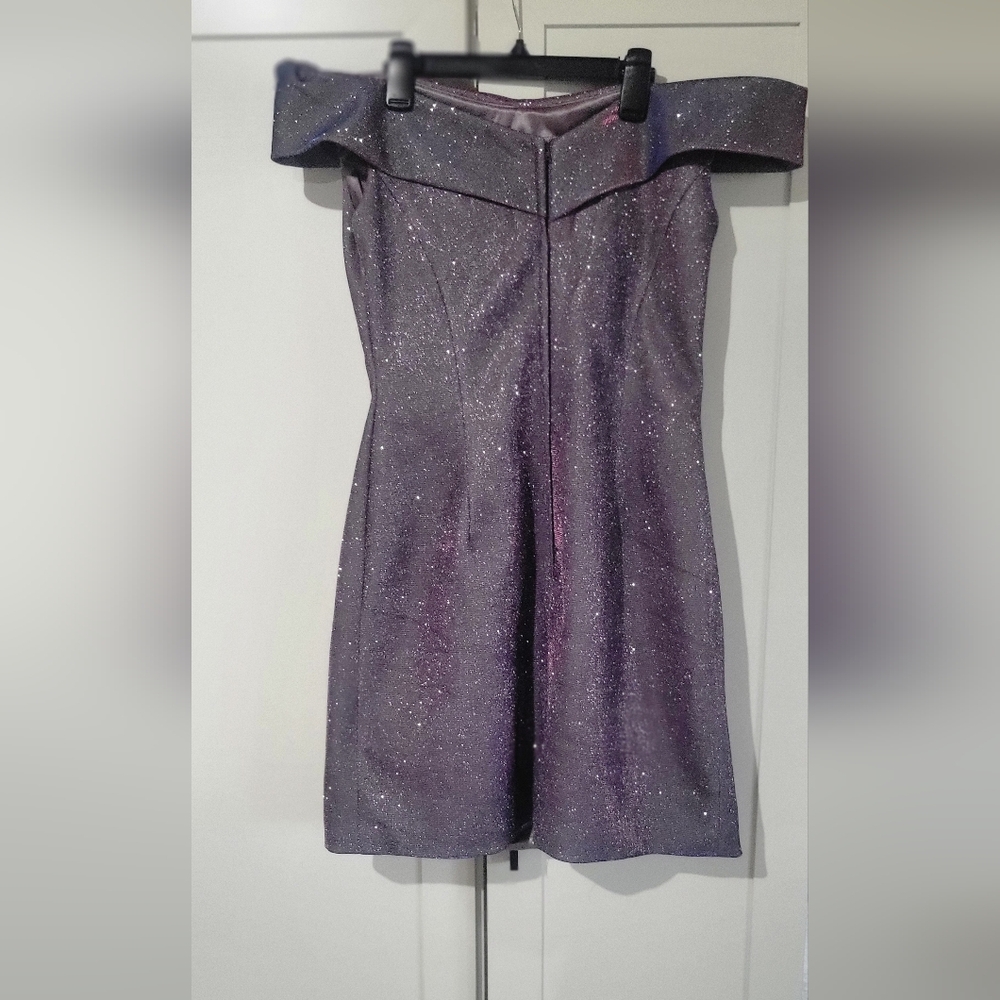 Sherri Hill Sparkling Purple Dress - Picture 2 of 4